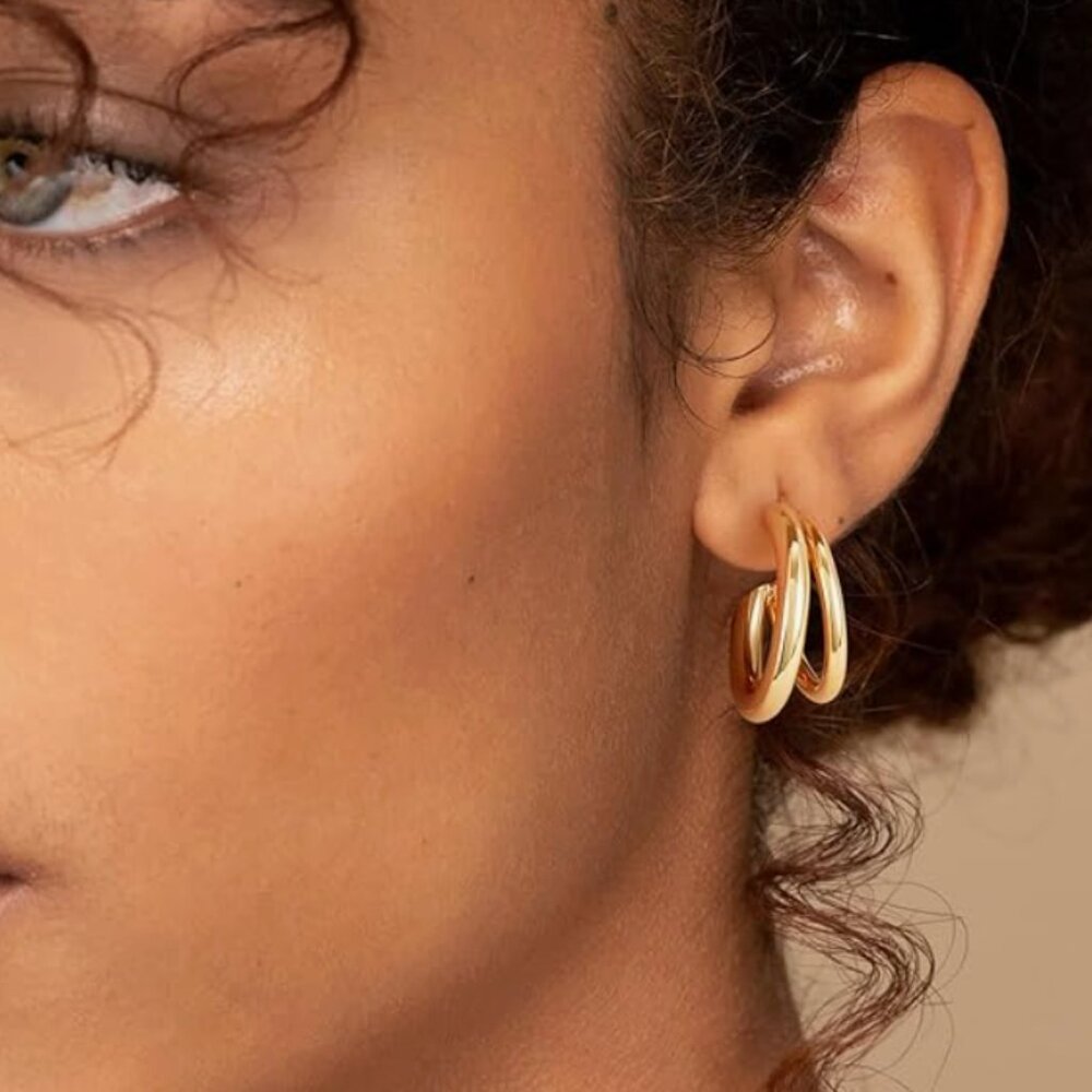 Gold Plated Hoop Earrings